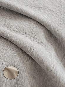 1pc Solid Color Chenille Linen-Like Texture Sofa Cover, Minimalist Ins Style Design, Pet Friendly, Durable, Washable, Suitable For Living Room, Bedroom, Study, Outdoor, Fits 1/2/3/4 Seater Sofa - Grey - View 4