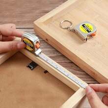 1/15pcs Mini Retractable Tape Measure Keychain With Sliding Lock - 1m/3ft Small Ruler, Pocket-Sized Keyring Tool Slogan Solid Color Casual Stainless Steel Halloween Accessories Teachers Day Christmas Gift Ideas Bag Accessories Lanyards With Id Holder Car Accessories Bag Charms - Nhiều màu - Xem 4