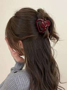 1 Kẹp tóc hình thang màu đỏ Anker, kẹp tóc cài đầu, kẹp tóc gãy, phụ kiện tóc - Nhiều màu - Xem 1