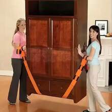 Correas de Transporte para Muebles y Equipos Eléctricos, Correas Ahorradoras de Esfuerzo para Transportar Objetos Pesados, Correas Reutilizables y Duraderas para Mudanzas - Naranja - Ver 5