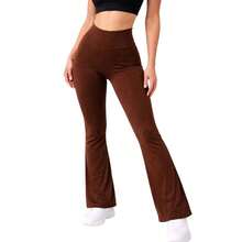High-Waisted, Ballerina-Style Flare Leggings With Zero Transparency, Ideal For Walking, Training, And Running. - Assorted - View 2