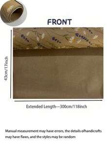 1 Cuộn Giấy Gói Quà Màu Tím Hoa, Giấy Gói Quà Kích Thước Lớn với Họa Tiết Hoa, Màng Nhựa Trang Trí, Giấy Gói Quà Màu Vàng, Cuộn Giấy Gói Quà, Thích Hợp Cho Đám Cưới, Sinh Nhật, Tiệc Tùng, Có Thể Cắt Thành Màu Hồng Để Trang Trí Ngày Của Mẹ, Đám Cưới, Trang Trí Quà Tặng Mùa Xuân/Hè - Giấy đóng gói - Xem 5