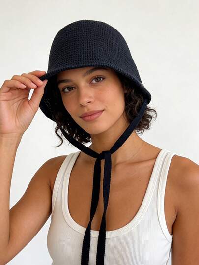 1pc Women's Knit Hat, Casual Polyester Fiber Beanie, Versatile Warm Hat For Autumn/Winter, Suitable For Daily And Outdoor Use