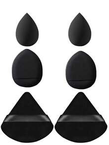 YZIMENG Juego de 11 piezas de brochas de maquillaje profesionales, brochas de maquillaje portátiles para viajes, juego de 4 piezas de herramientas de maquillaje multifunción de doble cara + brocha grande para base, brocha para loción corporal + 6 esponjas de maquillaje de diferentes formas, que incluyen brocha para base, brocha para rubor, brocha para corrector, brocha para contorno, brocha para nariz, brocha para sombra de ojos, brocha para iluminador, esenciales para uso en casa o de viaje, accesorios de belleza y artículos de maquillaje indispensables, idea de regalo maravillosa - Negro - Ver 9