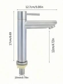这款现代单把手浴室水龙头采用不锈钢材质，具备冷热水混合功能，设计经典，单孔安装，适用于酒店浴室洗手盆和盥洗台，是家庭、酒店、公寓、淋浴房和健身房浴室的理想之选，也是现代浴室和房车的必备配件。升级您的浴室，带来奢华的沐浴体验，是馈赠亲友和浴室翻新的完美之选。 - 彩色 - 查看 4