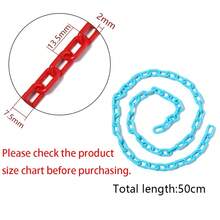 10pcs/Pack Colorful Acrylic Chain, DIY Jewelry Accessories, Necklace Chain, Eyeglasses Chain, Mask Chain - Multicolor - View 6