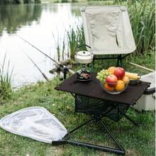 Lightweight Foldable Outdoor Camping Table With Storage Mesh Pocket And Cup Holder, Quick Folding And Compact Design, Suitable For Camping, Travel, Hiking, Beach And Backyard - Multicolor - View 2
