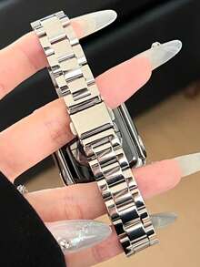 Bộ dây đeo và vỏ bảo vệ đồng hồ nữ cao cấp 2 trong 1, màu bạc, bằng kim loại, tương thích với Apple Watch 46mm 38mm 40mm 41mm 42mm 44mm 45mm 49mm. Tương thích với Series 11 10 9 8 7 6 5 4 3 2 1 SE Ultra. Bộ gồm 2 dây đeo và vỏ bảo vệ cho đồng hồ thông minh Apple. - Bạc - Xem 2