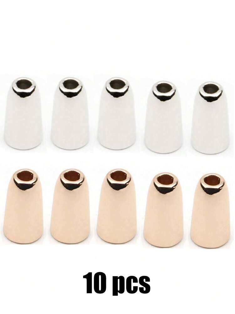 Accesorios DIY para bolsas, hebilla de cono de aleación, tapa final de hebilla de cuerda metálica, reemplazo de cuerda de cordón de capucha, tope de cordón metálico, adecuado para cuerdas colgantes, ropa, mochilas, etc. - Hebilla multifuncional, adecuada para bolsas, chaquetas, chaquetas acolchadas, suéteres, pantalones y sombreros - Fácil de usar, duradero, artículos esenciales para el hogar - Multicolor - Añade 15