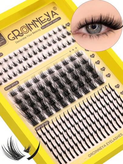 GROINNJEYA 13 Hàng Mi Giả Từng Sợi, Độ Dày 5-20mm, 3 Kiểu, Khay Mi Giả Cụm 5D Siêu Dài, Mi Giả Cao Cấp, Có Thể Tái Sử Dụng, Chống Thấm Nước, Mi Giả Cụm Đơn Dùng Để Nối Mi, Mi Chéo, Thích Hợp Cho Hẹn Hò Và Kỳ Nghỉ, Tạo Phong Cách Trang Điểm Độc Đáo Của Bạn