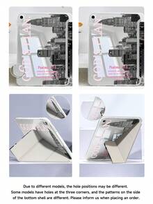 Ốp lưng máy tính bảng họa tiết kiến trúc đô thị, tương thích với iPad Air 11 inch M3 2025 / M2 2024, Air thế hệ thứ 5 2022, (A16) 11 inch thế hệ thứ 11 2025, tương thích với Samsung Galaxy Tab, Kindle Paperwhite thế hệ thứ 12 2024, mặt lưng trong suốt, ốp bảo vệ họa tiết thời trang, chức năng tự động tắt/mở màn hình, bảo vệ bằng túi khí, thích hợp làm quà tặng và sử dụng trong văn phòng. - Nhiều màu - Xem 7