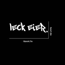 1 miếng dán xe hơi "LECK EIER", dán laptop, dán cửa/kính sau xe tải/SUV, miếng dán chống thấm nước sáng tạo. - A - Xem 10