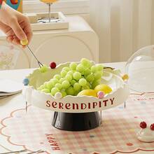 1Pc Multifunctional Plastic Fruit Plate With Draining Base, Reusable Fruit Tray Snack Storage,Suitable For Home Kitchen Living Room Party Wedding Decoration - Multicolor - View 4