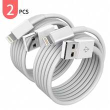 MFIGIGK 白色 PVC 数据线 1-2 条装 6.6 英尺/200 厘米 高效数据传输和快速充电线 兼容 14 系列、13/12/11/XS/XR/8/7/6 妇女节礼物 生日 周年纪念日 - 白色 - 查看 1