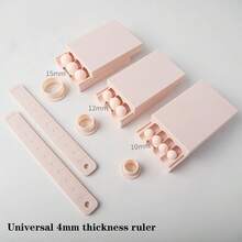 Mold + Cutter + Thickness Ruler Set, Soft Clay Modeling Tools For Beading, Round Earrings, Polymer Clay Jewelry Making, Includes Mold, Cutter, Thickness Ruler, Jewelry Making Kit - Apricot - View 22