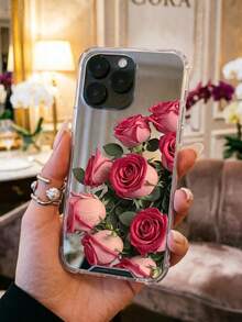 Funda transparente con estampado realista de lirio compatible con iPhone & compatible con Samsung - Multicolor - Ver 4
