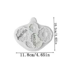 1 khuôn silicon hình hoa tròn, hoa nhọn và lá, dụng cụ trang trí bánh fondant, khuôn silicon, khuôn làm kẹo, cupcake, sô cô la, phụ kiện nhà bếp, dụng cụ làm bánh. - Xem 2