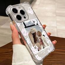 1pc TPU Shockproof Silicone Lens Protection Phone Case Compatible With Iphone17Air/17/16promax/16pro/15promax/14promax/13promax/Smart5/Smart8/OPPOa95/A18/A58/A74/A76/A95/F19Motorola MotoG84/G54/G52/Galax/A24/S24u/S23u/S22u/A14/A15/A17/A55/SAM/XiamI/VivoY17s/Y20/Y27/Y35, Customizable, Suitable For Daily Use Or As A Gift - Clear - View 3