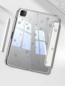 Cute Star Pattern Polka Dot Double-Sided Acrylic Crystal Clear Back Cover Shock-Resistant Compatible With Ipad 7th 8th 10.2 Inch And 10th Generation Built-In Pen Slot Sleep/Wake Function Stand Modes Ideal Gift New Year Christmas In 2026 Birthday Gift Spring Party Generation. It 2026. - View 1