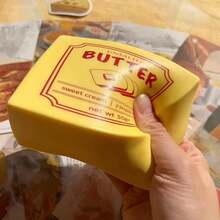 黄油软胶，超柔软黄油棒慢回弹软胶，粘稠黄油造型减压玩具，逼真软食减压玩具，缓解焦虑，感官刺激，软胶玩具，Needo， - 彩色 - 查看 3