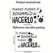 Stiker Dinding Inspiratif Spanyol "Jika Kamu Bisa Memimpikannya, Kamu Bisa Mewujudkannya", Dekorasi Seni Dinding Vinyl Perekat Diri yang Dapat Dilepas, Cocok untuk Rumah, Kantor, Kamar Tidur, Ruang Kelas - Stiker Dinding - View 3