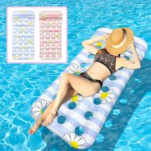 1 pezzo Piccolo galleggiante a forma di margherita forata, realizzato in materiale PVC rinforzato, sedia galleggiante per piscina, adatto per vacanze in spiaggia, feste in piscina, elementi essenziali da spiaggia, galleggiante per piscina - Multicolore - Visualizzare 3