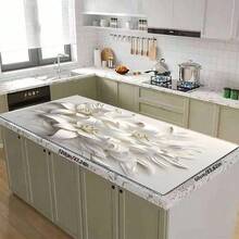 1 pieza Estera de secado de platos con relieve de lirio blanco, absorbente y de secado rápido, adecuada para mesa de comedor y cafetería, almohadilla de drenaje multiusos, regalo para el hogar, decoración de escritorio - XYLSD-87 - Ver 8