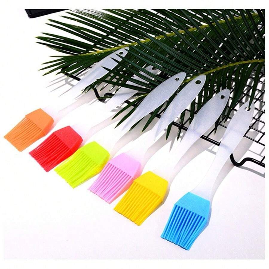 Silicone Basting Pastry Brush, Heat Resistant Oil Brush For Baking, Grilling, BBQ, Cooking & Pancake - Multicolor - View 1