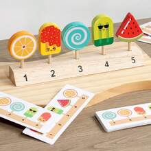 Ice Cream Set, Can Be Matched With Digital Cards And Popsicle Sticks, Fun Game To Exercise Classification And Fine Motor Skills, Educational And Entertaining - 彩色 - 查看 4