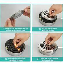 Hộp đựng nhang muỗi di động chống cháy có nắp đậy. - Xem 8