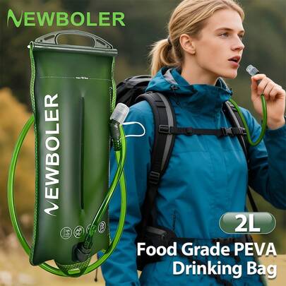 NEWBOLER 2升大容量水袋背包，适用于骑行、徒步、跑步和旅行。
