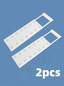 White Plastic Adjustable Storage Dividers - Freestanding, No-Drill, Space-Saving Retractable Shelf Organizers For Closet, Kitchen & Bathroom, Independent System With <3.2 Cu Ft Capacity - Multicolor - View 10