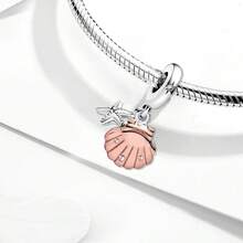 1pc Starfish & Shell Beads, Suitable For DIY Bracelet, Necklace And Other Jewelry Making, Great Gift For Women And Girls - Style 8 - View 3