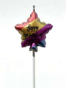 Floral Star Birthday Multicolor Happy Birthday Party Anniversary Cake Decorative Candles - View 11