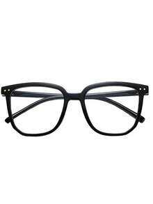 1 Pair Fashionable Non-Prescription Square Frame Glasses, Suitable For Daily Wear, Parties And Street Style - Multicolor - View 8