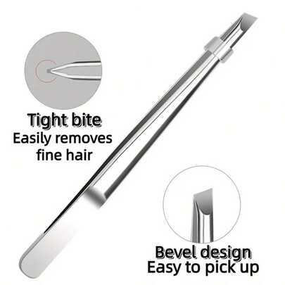 High Quality Stainless Steel Eyebrow Tweezers, Hair Removal Pliers, Ingrown Hair Tweezers, Angled Eyebrow Tweezers, Facial Care Tools