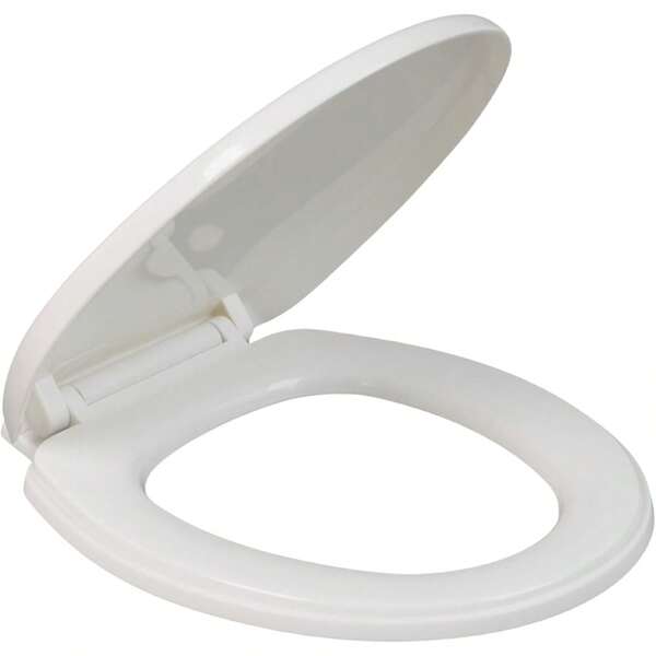 Asiento de inodoro de cierre suave, asiento de inodoro con liberación rápida para una fácil limpieza, fijación superior simple, asientos de inodoro estándar blanco con bisagras