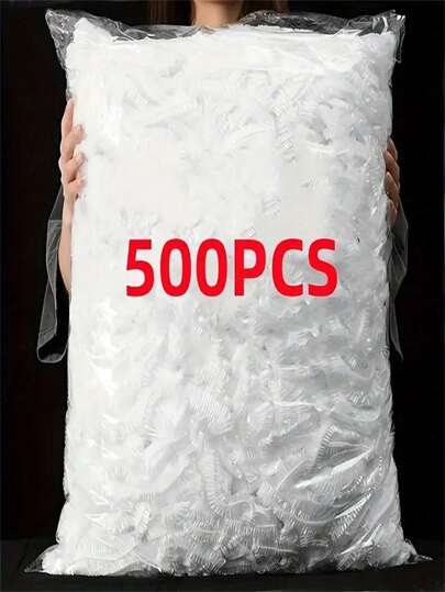 500/200/100/50 piezas Película elástica para envolver alimentos - Cubiertas transparentes y extensibles para platos, desechables y reutilizables, envoltura de alimentos de cocina inodora, a prueba de polvo, adecuada para el hogar, puede cubrir tazones y platos, bolsas transparentes desechables para envolver alimentos, bolsas de plástico transparente para la cocina
