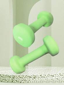 2pcs Matte Coated Flat Dumbbell, Unisex Home Fitness Equipment, Solid Cast Iron Dumbbell - Multicolor - View 8