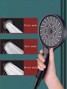 3 Modes Adjustable Large Panel Handheld Shower Head Pressurized Shower Head For Household Bathroom - Spiral Panel - View 5
