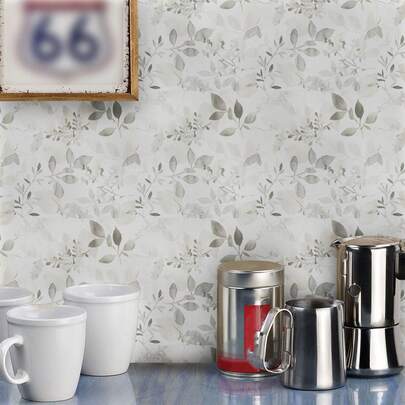 OUTANA 1 Cuộn Giấy Dán Tường Tự Dính, Kích Thước 17.7 X 78.7/118.21/196.8 Inch, Họa Tiết Lá Bạch Đàn Phong Cách Bohemian, Giấy Dán Tường Tự Dính, Chống Thấm Nước, Chống Bám Bẩn và Có Thể Tháo Gỡ, Thích Hợp Cho Phòng Khách, Nhà Bếp, Phòng Ngủ, Ký Túc Sinh Viên, Giấy Dán Tường Trang Trí Mùa Xuân, Mang Đến Cho Ngôi Nhà Bạn Một Diện Mới Mẻ. Hình Dán Trang Trí Rama, Lý Tưởng Làm Quà Sinh Nhật Hoặc Quà Tốt Nghiệp.