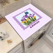 1pc Washing Machine & Dryer Top Pad, Diatomite, Washing Machine Dust Cover, Kitchen Accessory, Anti-Slip, Suitable For Laundry Room, Bathroom, Home Decor And Room Decor, Multiple Styles Available - Saffron - View 13