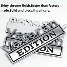 Veteran Edition Emblem Car Decals, Retired Soldier 3D Metal Material Sticker, Veteran Letters Raised Metal Fenders Decal Car Badges,2PCS(Silver/Black) - Fv黑色/紅色 - 查看 4