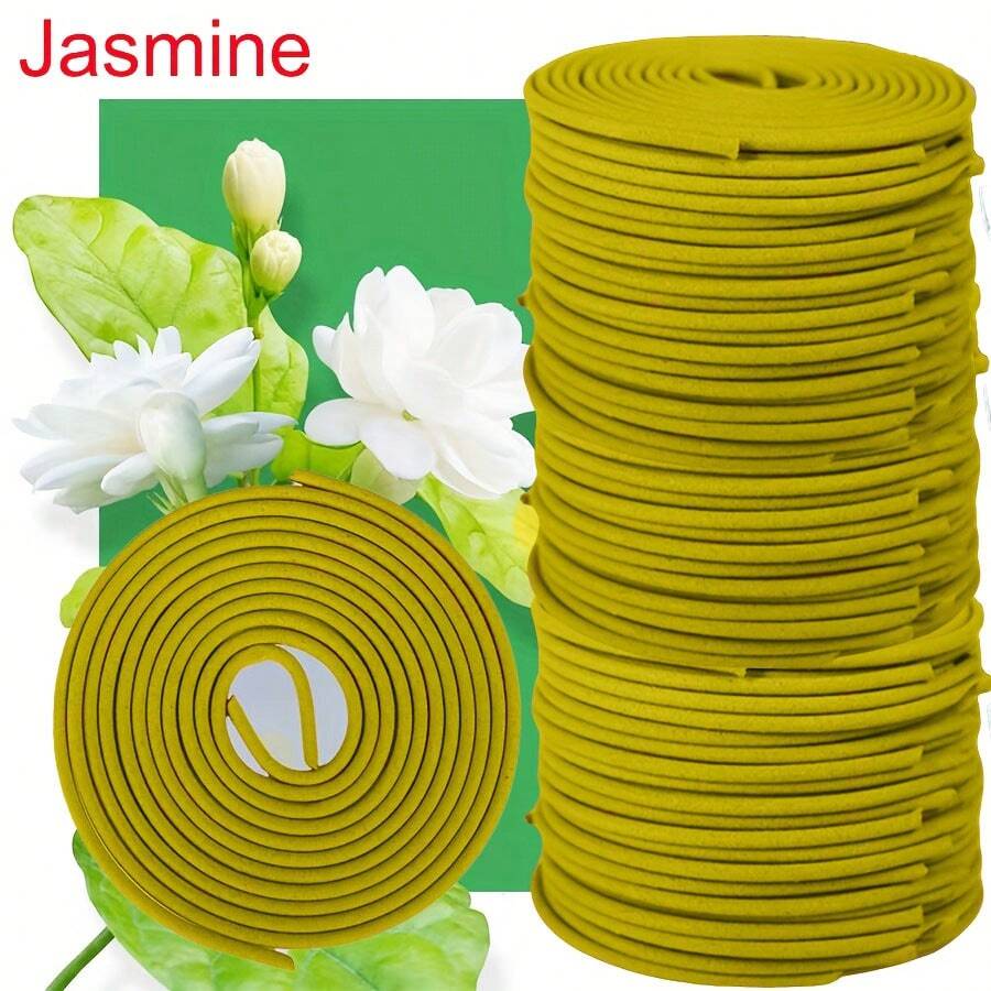 68/92pcs Jasmine Spiral Incense Discs, Fragrant For Summer, Suitable For Outdoor, Party, Reading, Meditation, Essential Home Decor For Summer, Uplifting Mood, Fresh Air