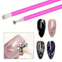 Bộ dụng cụ tạo hình mắt mèo đa năng 4 món, dễ dàng tạo hình mắt mèo, dụng cụ làm móng thiết yếu cho tiệm nail. - Nhiều màu - Xem 3