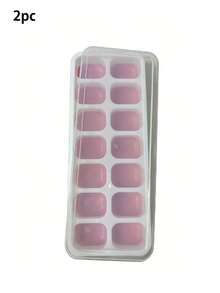 1pc/2pcs/4pcs Kitchen Ice Cube Tray, 14-Grid Silicone Ice Cube Mold With Leak-Proof Separate Lid. Quick Ice Making, Leak-Proof Storage, Space Saving. Suitable For Daily Beverages, Summer Cocktails And Home Gatherings, All-Season Use. - Pink - View 11