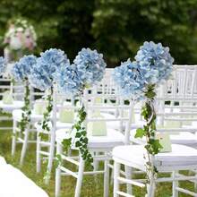 5/10pcs 11-Inch Lifelike Hydrangea Flowers, Realistic Texture, Large Blooms, Blue Artificial Hydrangea Flowers With Stems, Full Flower Heads, Suitable For Home Decor, Party Decoration, Wedding Bouquets, Tabletop Centerpieces, Birthday Gifts, Indoor/Outdoor Decoration, Vase Filler, Gifts, Weddings, Wedding Supplies, Wedding Decorations, Artificial Decor - Light Blue - View 5