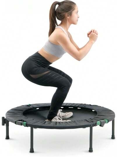 Foldable Trampoline Cardio Trainer With Handle ASG-40 - Black