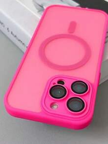 Ốp lưng bảo vệ cao cấp mờ, bán trong suốt, chống sốc, tương thích với iPhone 16, 15, 14, 13, 12, 11 Pro Max, phù hợp với sạc không dây MagSafe. - Đỏ - Xem 1
