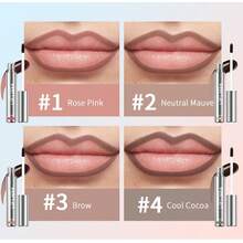 4PCS Peel-Off Lip Care Tint Bundle | Brightening Nude Matte Finish | Transfer-Proof, Long-Wearing, Gentle Lip Stain For Soothed, Radiant Lips - 4pcs - 查看 7